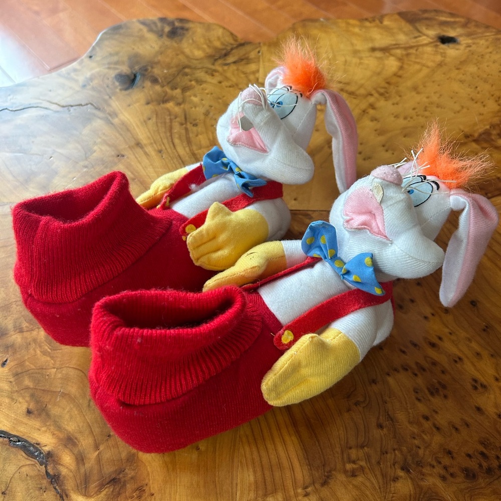 Walt Disney Vintage 1988 Who framed Roger Rabbit slippers❤️kids S/M - Picture 5 of 11